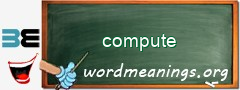 WordMeaning blackboard for compute